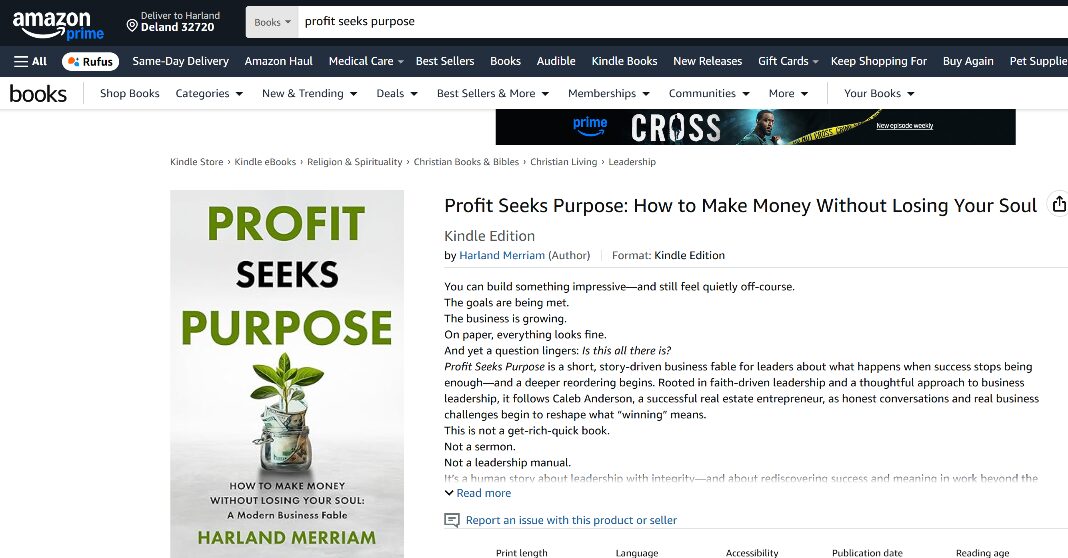 Profit Seeks Purpose Is Now Available for Pre-Order on Amazon
